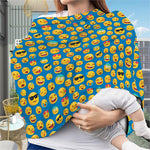 Blue Emoji Pattern Print Baby Seat Cover