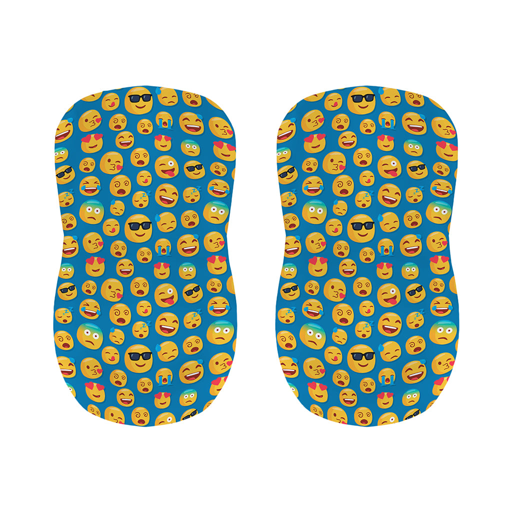 Blue Emoji Pattern Print Bar Stool Covers