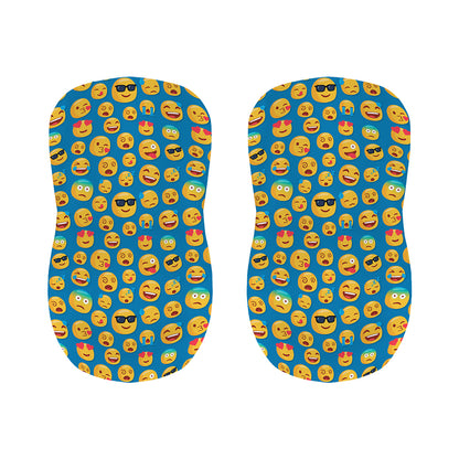 Blue Emoji Pattern Print Bar Stool Covers