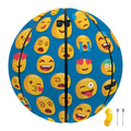 Blue Emoji Pattern Print Basketball