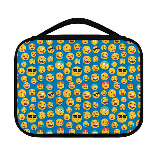 Blue Emoji Pattern Print Classic Bible Case