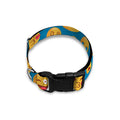 Blue Emoji Pattern Print Dog Collar