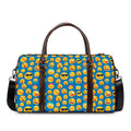 Blue Emoji Pattern Print Duffel Bag