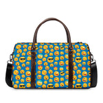 Blue Emoji Pattern Print Duffle Bag