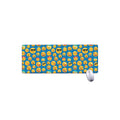 Blue Emoji Pattern Print Extended Mouse Pad