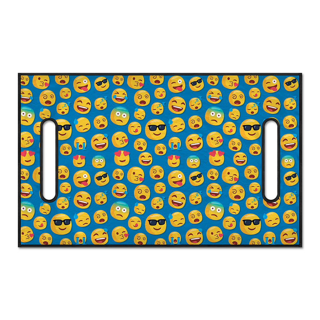Blue Emoji Pattern Print Golf Cart Seat Cover