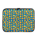 Blue Emoji Pattern Print Laptop Sleeve