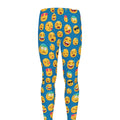 Blue Emoji Pattern Print Men's Leggings