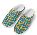 Blue Emoji Pattern Print Mesh Casual Shoes
