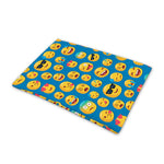 Blue Emoji Pattern Print Pet Cooling Mat Cover