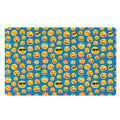 Blue Emoji Pattern Print Polyester Doormat