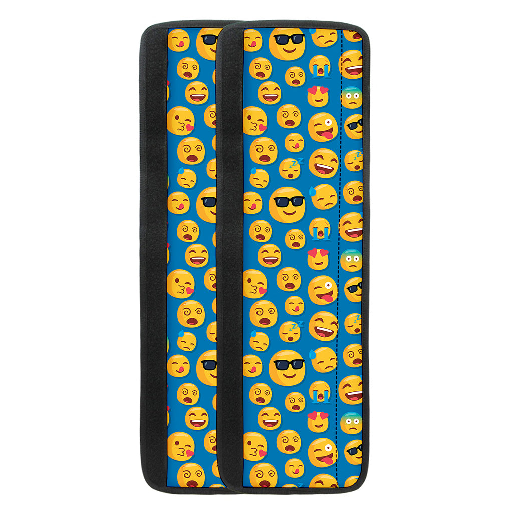 Blue Emoji Pattern Print Refrigerator Handle Covers