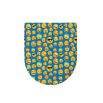 Blue Emoji Pattern Print Toilet Lid Cover