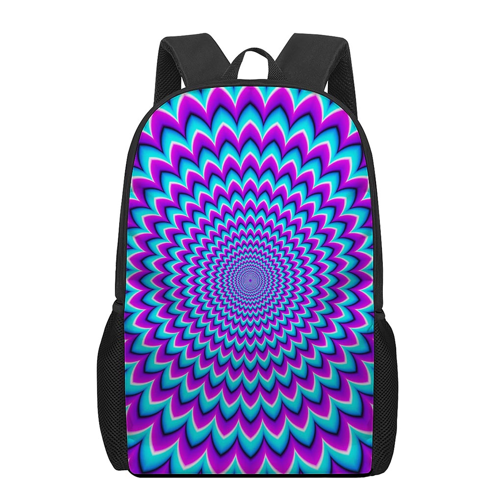 Blue Expansion Moving Optical Illusion 17 Inch Backpack