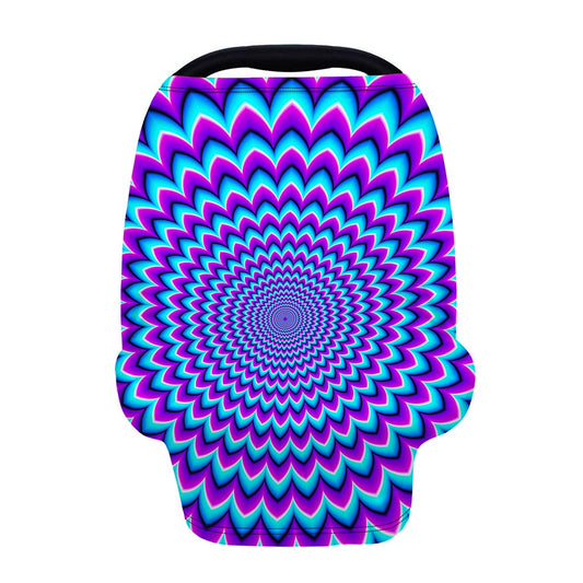 Blue Expansion Moving Optical Illusion Baby Seat Cover