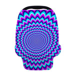 Blue Expansion Moving Optical Illusion Baby Seat Cover