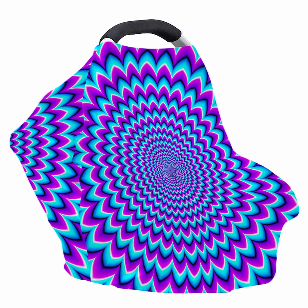 Blue Expansion Moving Optical Illusion Baby Seat Cover