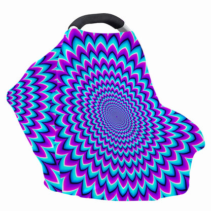 Blue Expansion Moving Optical Illusion Baby Seat Cover