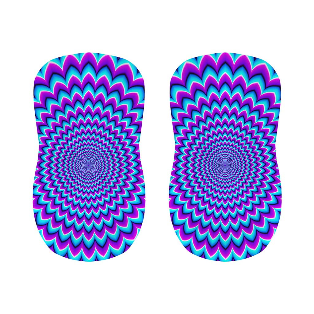 Blue Expansion Moving Optical Illusion Bar Stool Covers