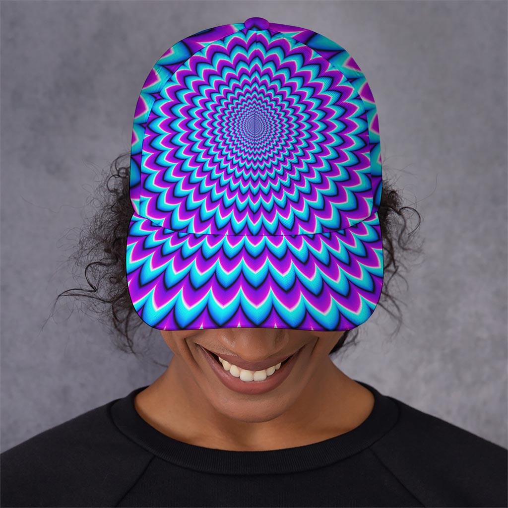 Blue Expansion Moving Optical Illusion Baseball Cap