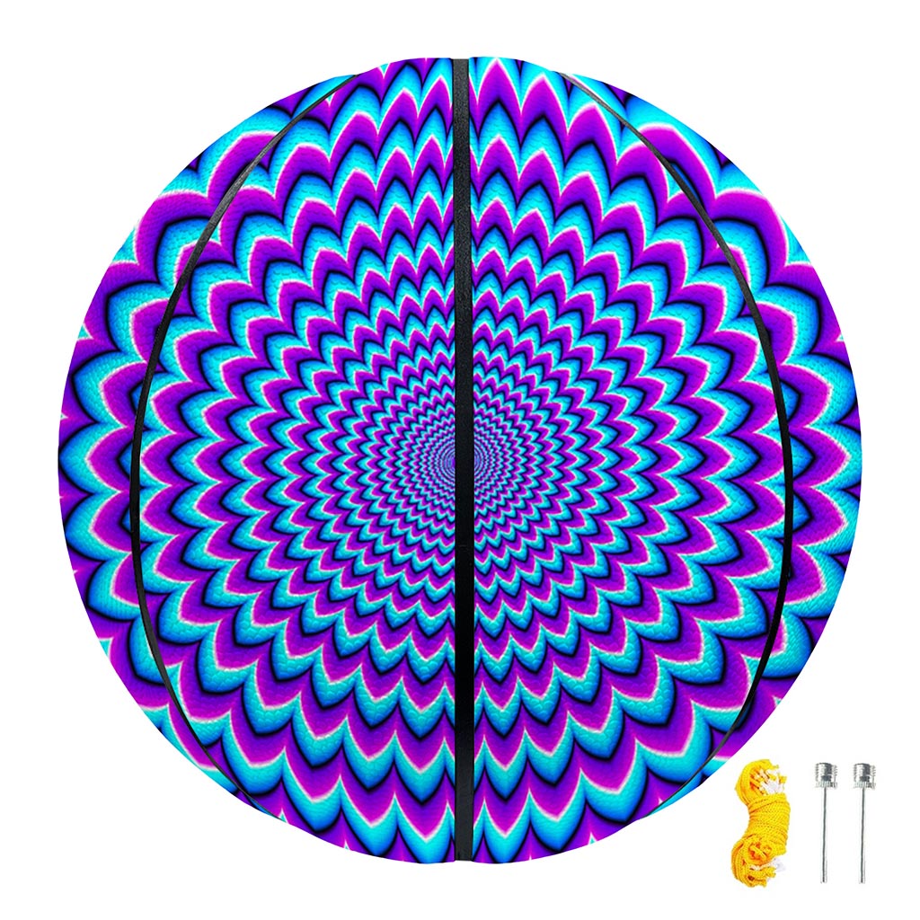 Blue Expansion Moving Optical Illusion Basketball