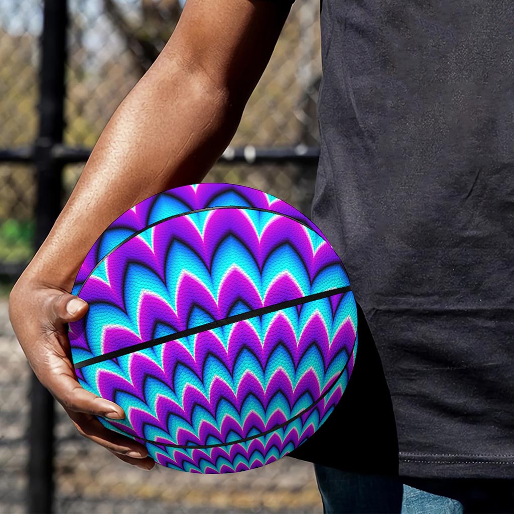 Blue Expansion Moving Optical Illusion Basketball