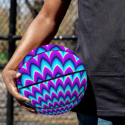 Blue Expansion Moving Optical Illusion Basketball