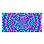 Blue Expansion Moving Optical Illusion Beach Towel