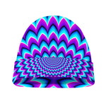 Blue Expansion Moving Optical Illusion Beanie