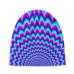 Blue Expansion Moving Optical Illusion Beanie