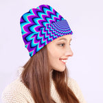 Blue Expansion Moving Optical Illusion Beanie