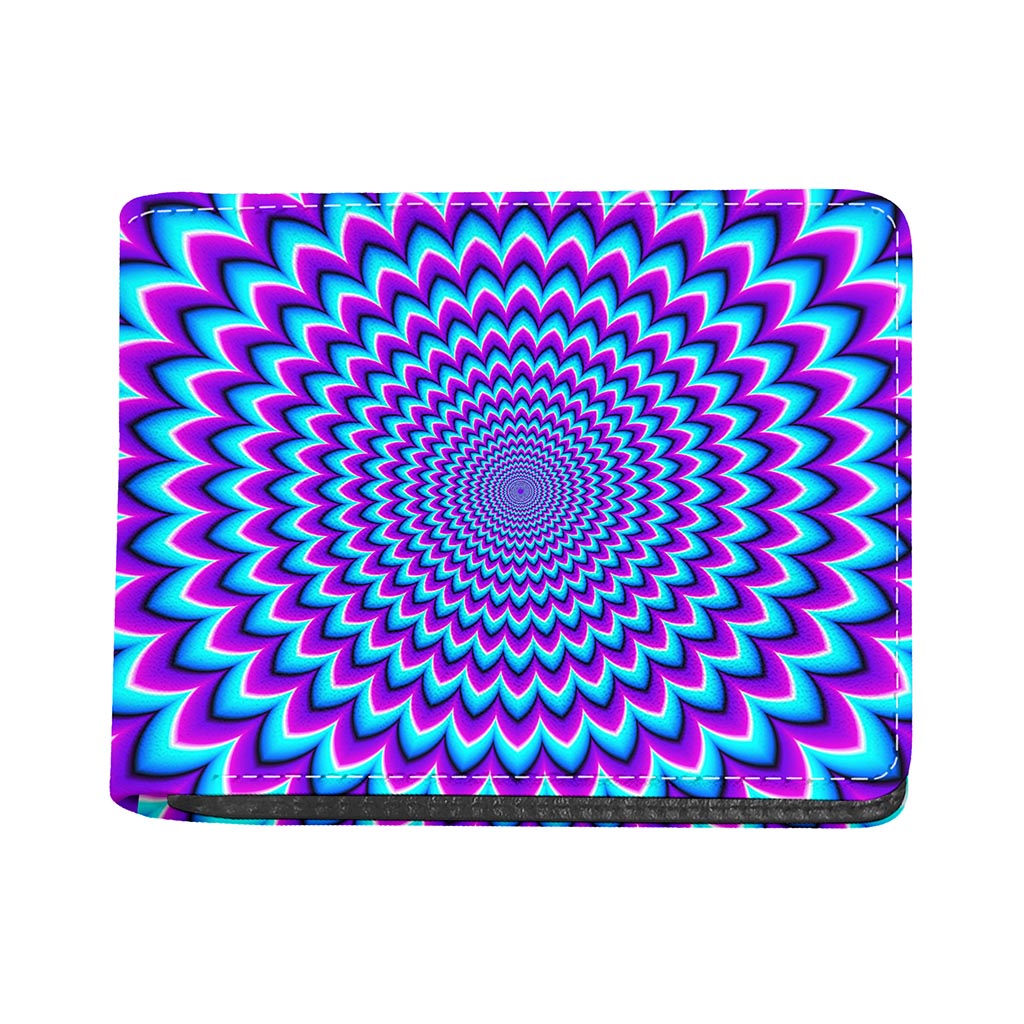 Blue Expansion Moving Optical Illusion Bifold Wallet