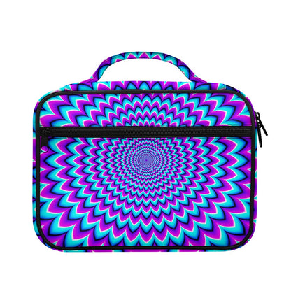 Blue Expansion Moving Optical Illusion Briefcase Bible Bag