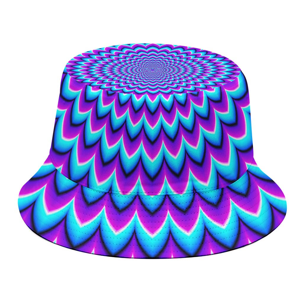 Blue Expansion Moving Optical Illusion Bucket Hat