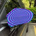 Blue Expansion Moving Optical Illusion Car Side Mirror Covers