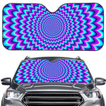 Blue Expansion Moving Optical Illusion Car Windshield Sun Shade