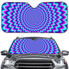 Blue Expansion Moving Optical Illusion Car Windshield Sun Shade