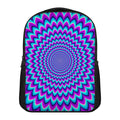 Blue Expansion Moving Optical Illusion Casual Backpack