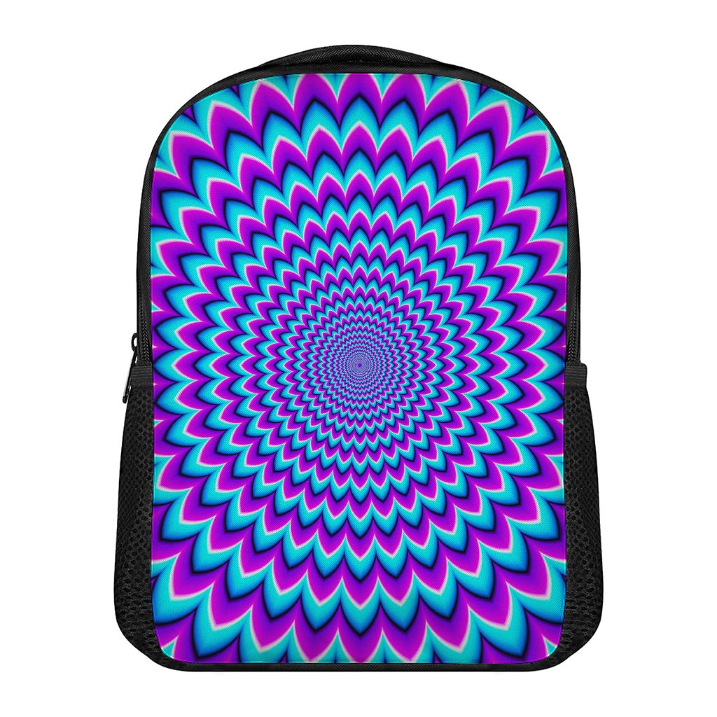 Blue Expansion Moving Optical Illusion Casual Backpack