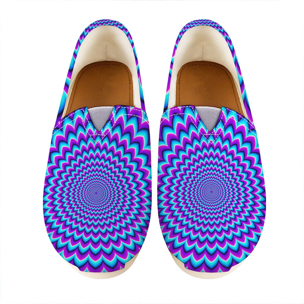 Blue Expansion Moving Optical Illusion Casual Shoes