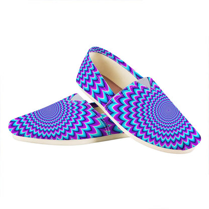 Blue Expansion Moving Optical Illusion Casual Shoes