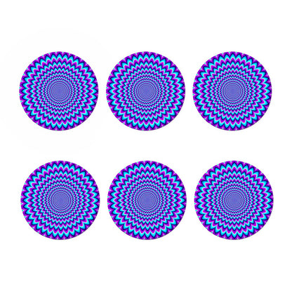 Blue Expansion Moving Optical Illusion Coaster Set