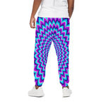 Blue Expansion Moving Optical Illusion Cotton Pants