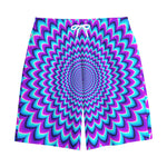 Blue Expansion Moving Optical Illusion Cotton Shorts