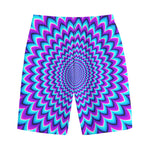 Blue Expansion Moving Optical Illusion Cotton Shorts