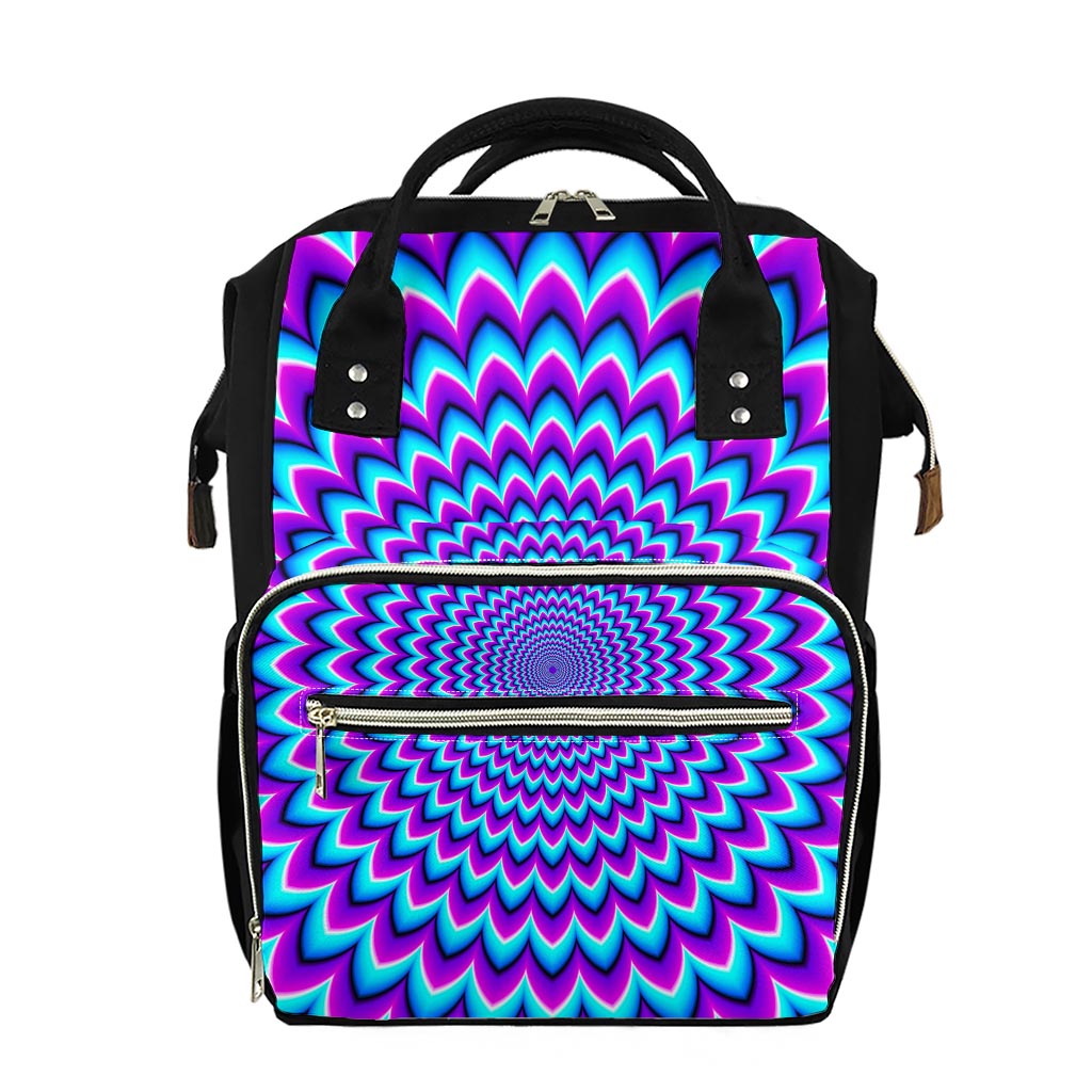 Blue Expansion Moving Optical Illusion Diaper Bag