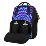 Blue Expansion Moving Optical Illusion Diaper Bag