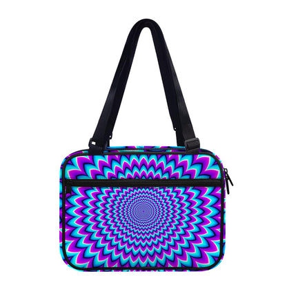 Blue Expansion Moving Optical Illusion Double Strap Bible Bag