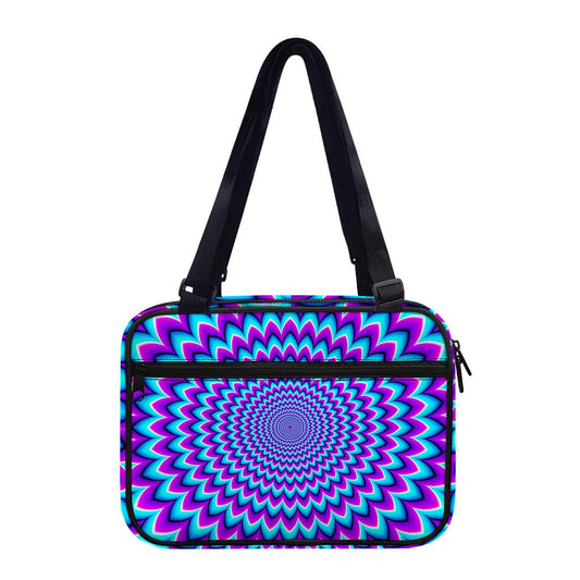 Blue Expansion Moving Optical Illusion Double Strap Bible Bag