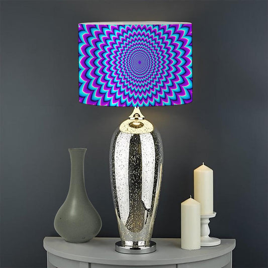 Blue Expansion Moving Optical Illusion Drum Lamp Shade